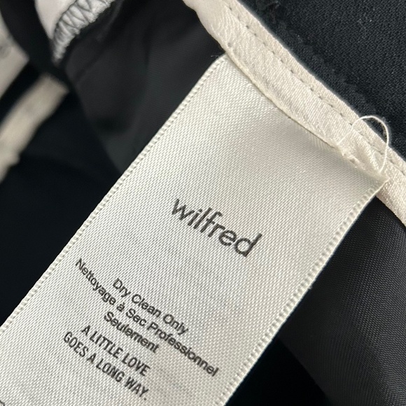 Aritzia Wilfred Darontal Pant Navy Side Stripe Trousers Pleated High Waist 00 - Picture 11 of 16